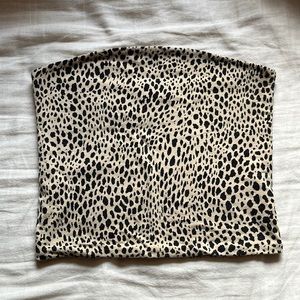 brandy melville leopard tube top